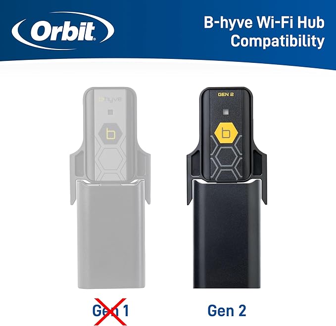 Orbit 21207 B-hyve Gen 2 Smart Hose Watering Timer, 4-Pack with Wi-Fi Hub and 4-Port Manifold