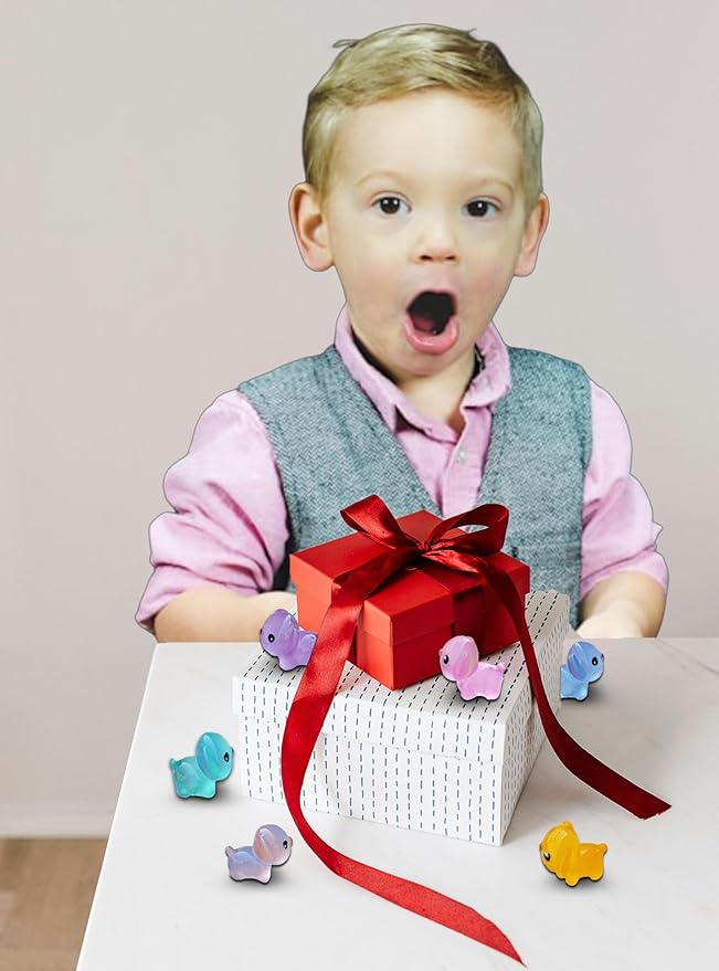 Luminous Mini Resin Dogs 40pcs Tiny Dogs Glow in The Dark for Garden Miniatures Fairy Garden Office Pranks and Dog Cake Toppers