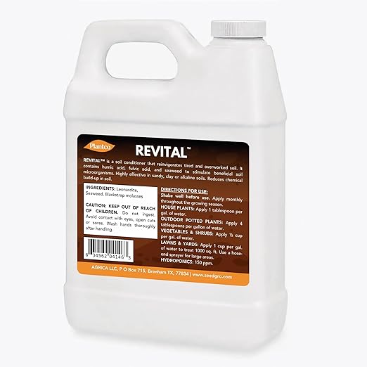 Soil Activator for Lawn and Garden - Liquid Soil Aerator, Revitalizer, Conditioner, Loosener, Improver, Carbon Soil Amendment- Promotes Root Growth - Microbe Booster - Break Clay Soil - (32 oz)