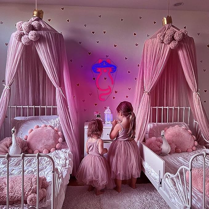 Mushroom Cat Neon Sign Cat Neon Signs for Wall Decor Dimmable Mushroom Cat Neon Lights LED Light Up Sign for Bedroom,Living Room,Bar,Party,Christmas,Birthday Art Gift