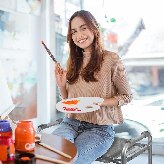 【New Upgraded】 Gardening Seat for Seniors,Gardening Seat Heave Duty,Portable Garden Bench for Kneeling and Sitting,Garden Chair