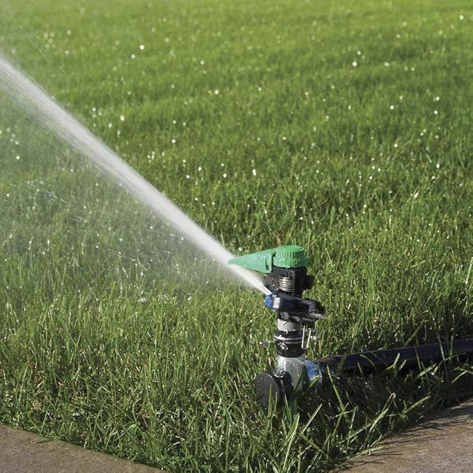 Rain Bird P5-R PLUS Plastic Impact Sprinkler with Nozzle Set, Adjustable 20° - 360° Pattern, 24' - 45' Spray Distance