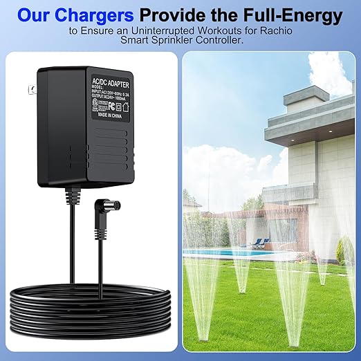 24V ac-ac Power Adapter Transformer for Sprinkler System Power Supply for Indoor Irrigation Timers Compatible with Rachio Smart Sprinkler Controller MKA-482401000 ILA48-241000 HL-EI480800 JT-917