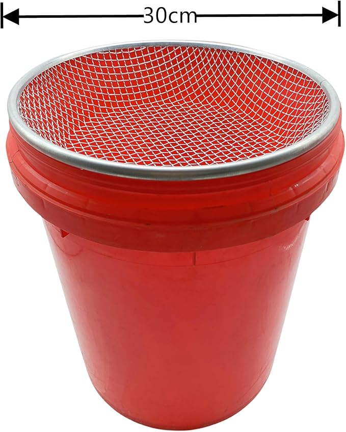 Soil Sieve for Garen -12 inches Soil Sifter for Rocks Compost Suitable for 5 Gallon Drums Mesh Size 1/8 inch