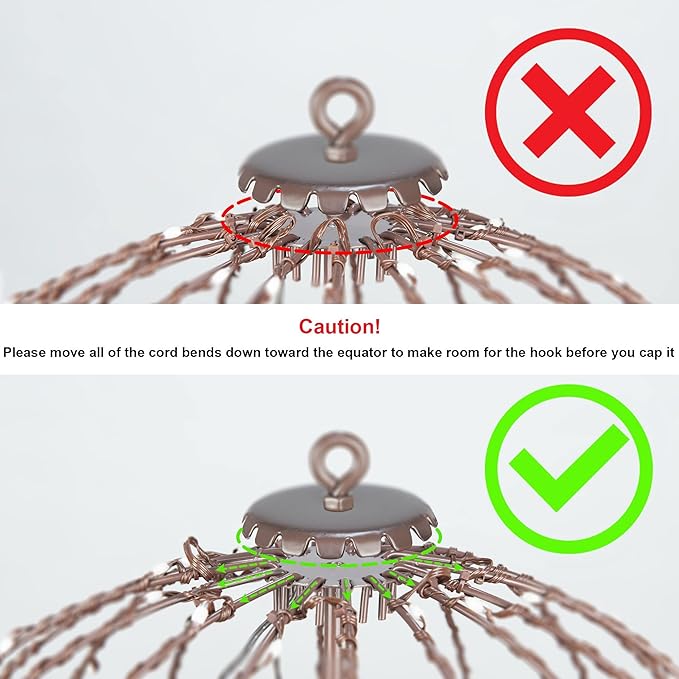 LIGHTSHARE 20IN 200LED Light Ball Yard Decoration Pathway Lights Sphere Light Fold Flat Metal Frame Indoor Outdoor Waterproof Garden Lights, Plug in