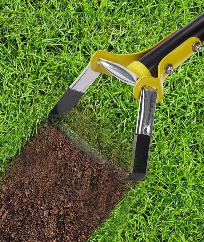 Hoe Garden Tool, Scuffle Garden Hoe with Long Handle, Adjustable Hula Hoe for Easy Weeding (45 Inch)