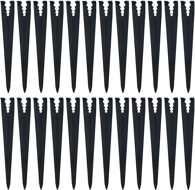 200 Pcs Drip Irrigation Stakes for 1/8" 1/4" Drip Tubing Hold Stakes for Garden Hydroponics Growing