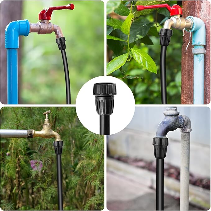 US Standard Faucet Adapter 6pc, 3/4 "Faucet to 1/2" Drip Irrigation Fitting Garden Hose Adapter