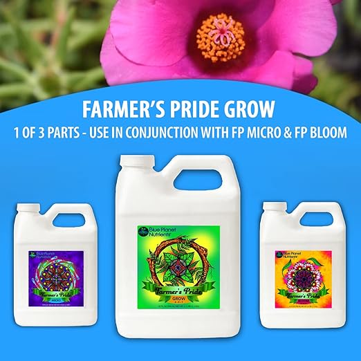 Farmer's Pride Organic Blend Grow Gallon (128 oz) | Grow Flowers, Herbs, Vegetables, Fruit | Soil Hydroponic Coco Coir Soil-Less | for All Plants and Gardens!