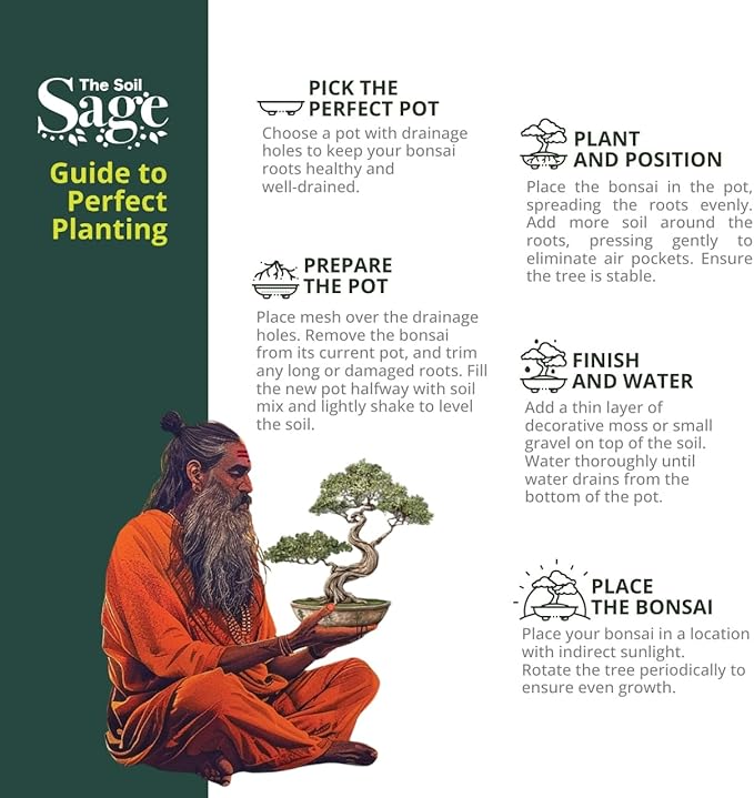 Soil SAGE Bonsai Soil - Premium All-Purpose Blend with Akadama - Large 5qts./5l Ready to Use Soil Mix for All Bonsai Tree Varieties - Pumice, Lava Rock & Pine Bark Fines - Made in U.S.A.