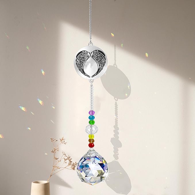 Memorial Gifts Crystal Suncatcher,Unique Sympathy Gifts for Loss of Loved One,Rainbow Maker Bereavement Gifts Box for Loss of Father Mom Dad Son Daughter Husband Brother Grandmother (Mom)