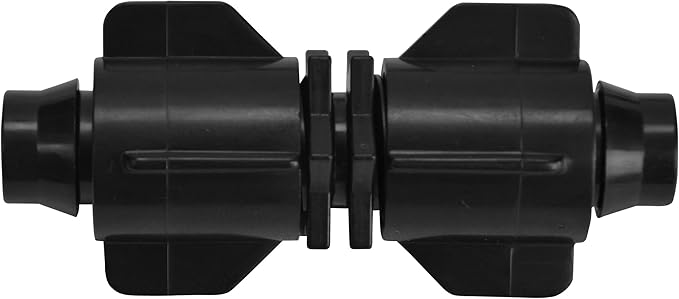 Raindrip S5600UB, Smart Loc Universal Coupling, Drip Irrigation Fitting for 1/2-Inch, 5/8-Inch, & 0.710-Inch Supply Tubing and Dripline, Black