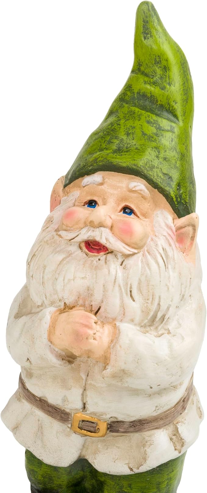 Alpine Corporation 12" Tall Outdoor Garden Gnome Folding Hands Yard Statue Decoration