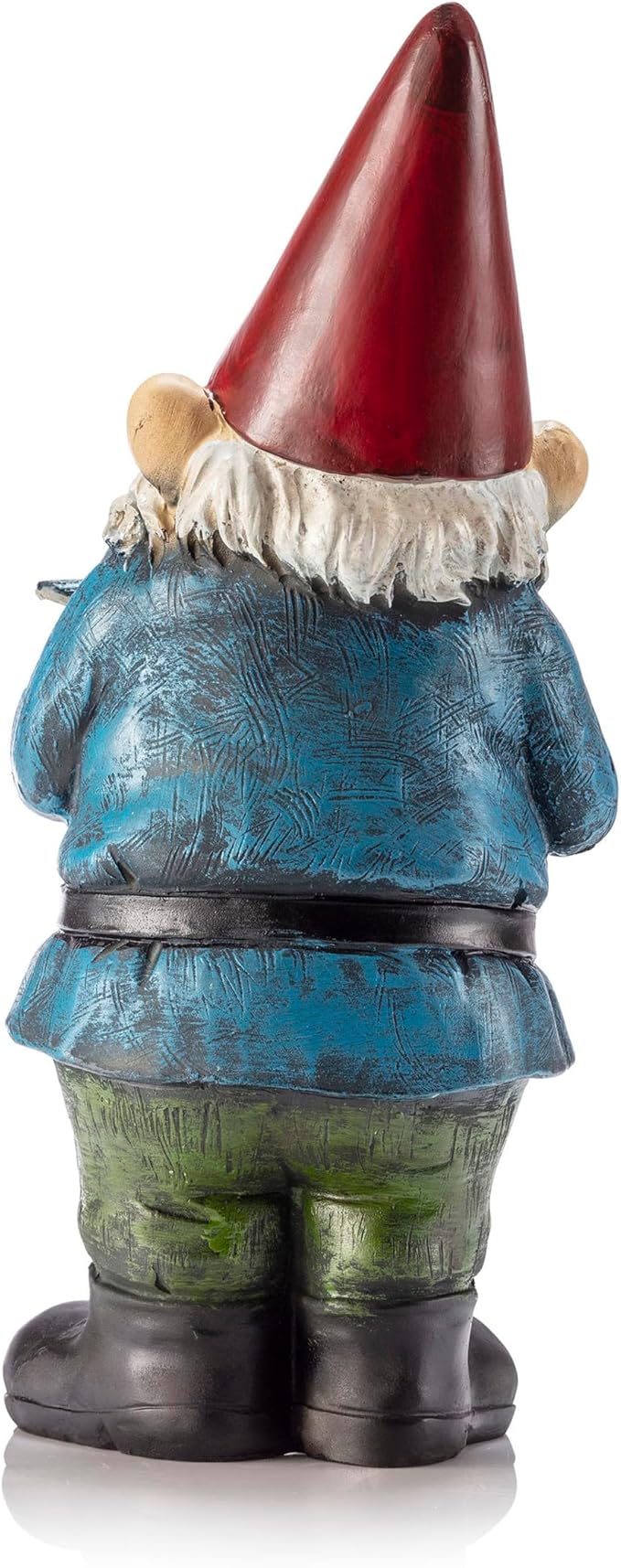 Alpine Corporation 12" Tall Outdoor Garden Gnome with Bird Yard Statue Decoration, Multicolor
