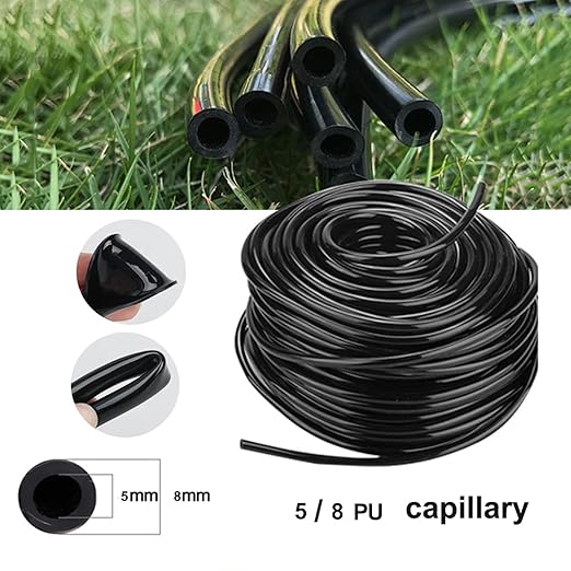New drip Irrigation kit, Automatic Garden Watering System, Quick Connector and 360-degree Bending Dropper atomizing Copper Nozzle, Garden Plant Lawn Courtyard Watering System. (emitters with Piles)
