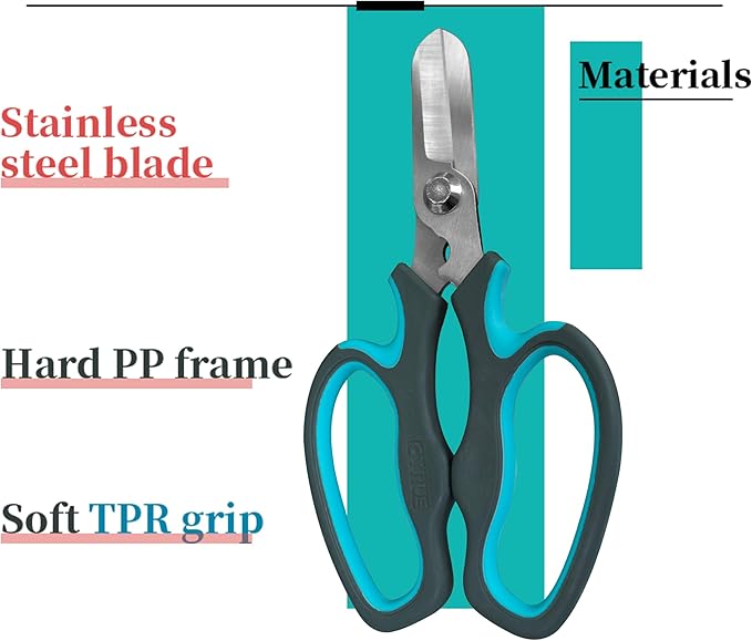 CYRUS Garden Shears Pruner Secateurs Pruning Scissors Flower Sharp Gardening hand tools Florist Bonsai Cutters Rose Snips