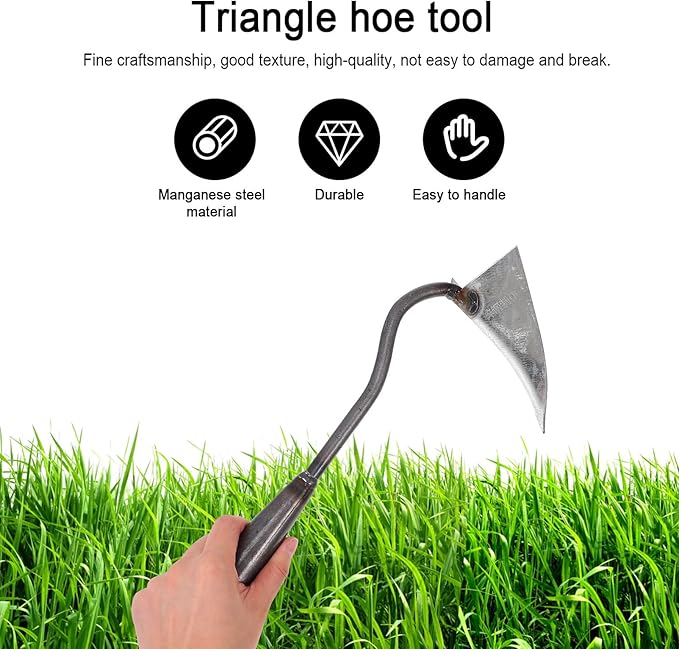 1pc Triangle Hoe Flower Planting Hoe Vegetable Planting Hoe Plowing Hoe Supply Digging Ditches Hoe Manuring Hoe Gardening Hoeing Tool Hoe Head Accessory Gardening Hoe Head