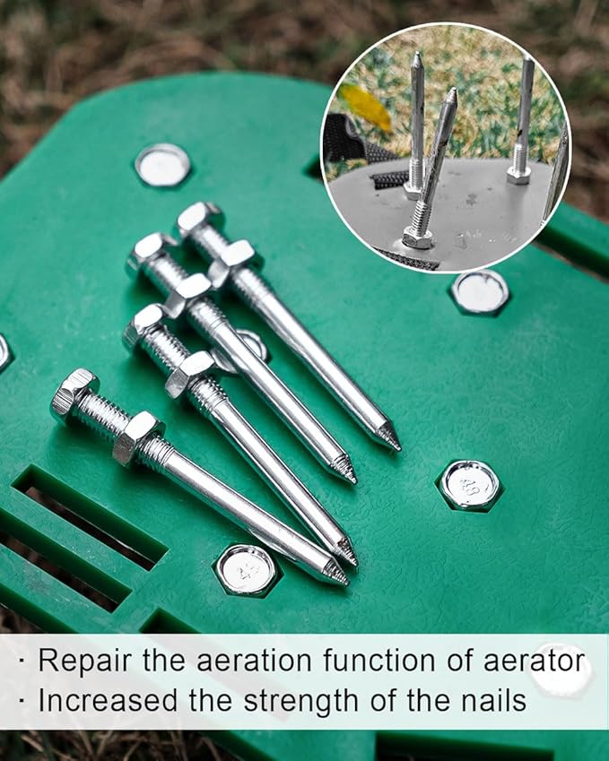 Heeqinn Lawn Aerator Spikes, Replacement Aerator Spike Parts for Lawn Aerator Shoes and Aerator Tools, 2.4inch, 30pcs