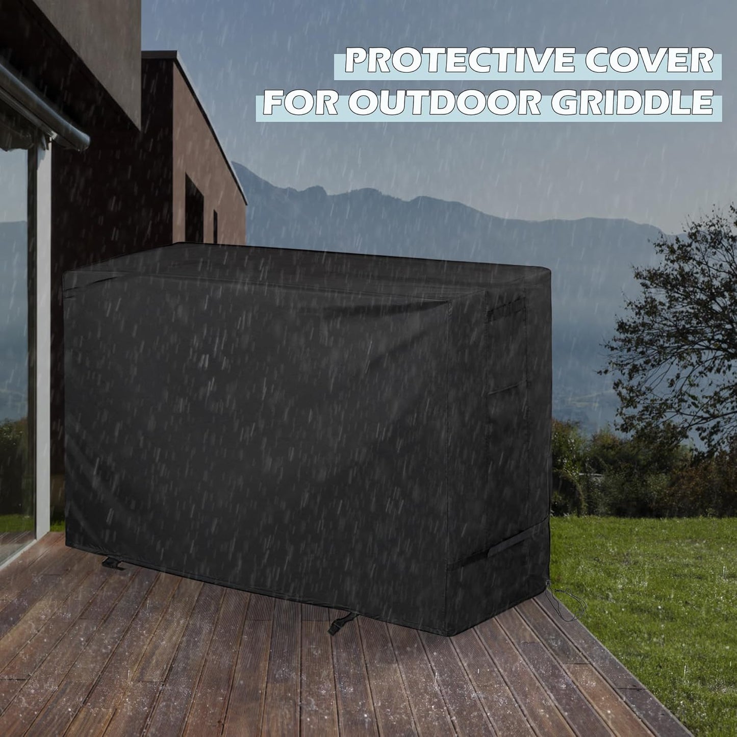 Griddle Cover for Royal Gourmet PD4001 4 Burner Propane Gas Griddle, Flat Top Grill Cover for Royal Gourmet 55in 4-Burner Outdoor Grill