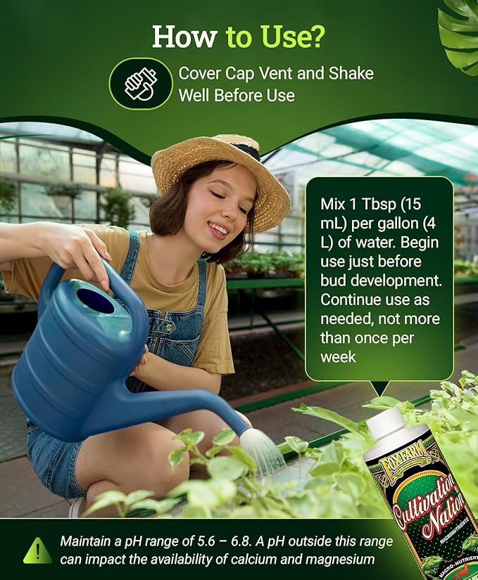 Fox Farm Cultivation Nation Cal-Mag Supplement - Formula with 3% Calcium & 1% Magnesium for Flowering & Fruiting, Ideal for Hydroponics, Soil, & All Growing Environment, NPK 4-0-0 (1 Pint)