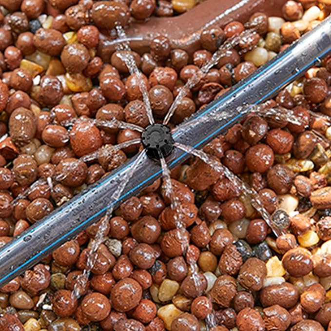 100Pcs Drip Irrigation Emitters,Adjustable Irrigation Drippers Sprinklers,1/4 Inch Emitters Micro Drip for Watering System