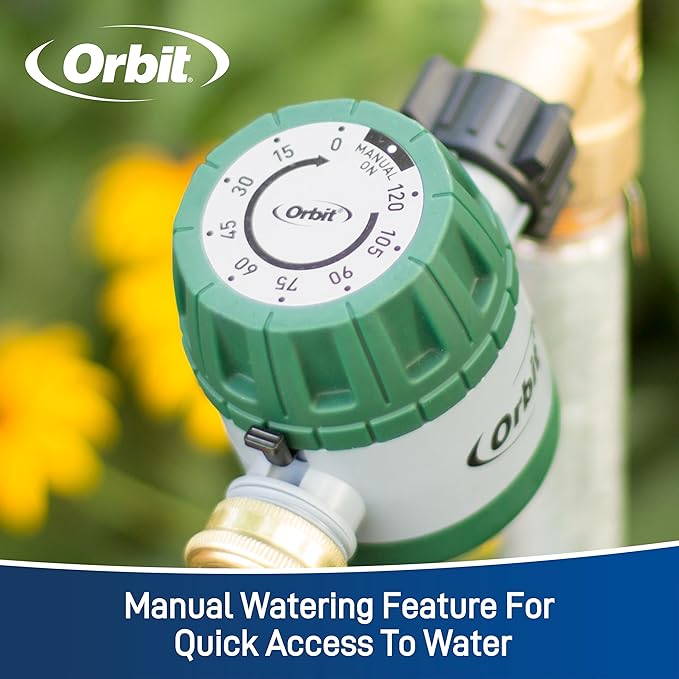 Orbit 62034 Mechanical Watering Hose Timer, Colors May Vary