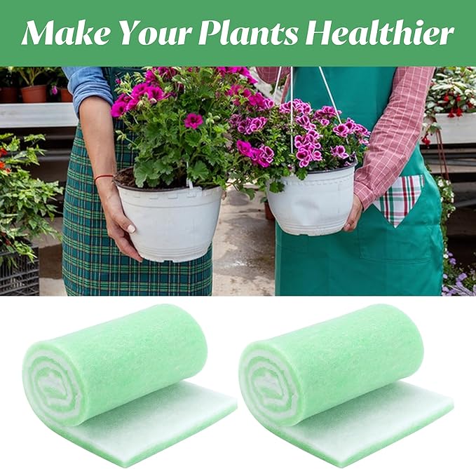 Adnee 2 Pcs Flower Pot Filler Insert-47.2" x11.8" Plant Pot Filler Material-Lightweight Planter Drainage Material for Indoor Outdoor Gardening Plants Container