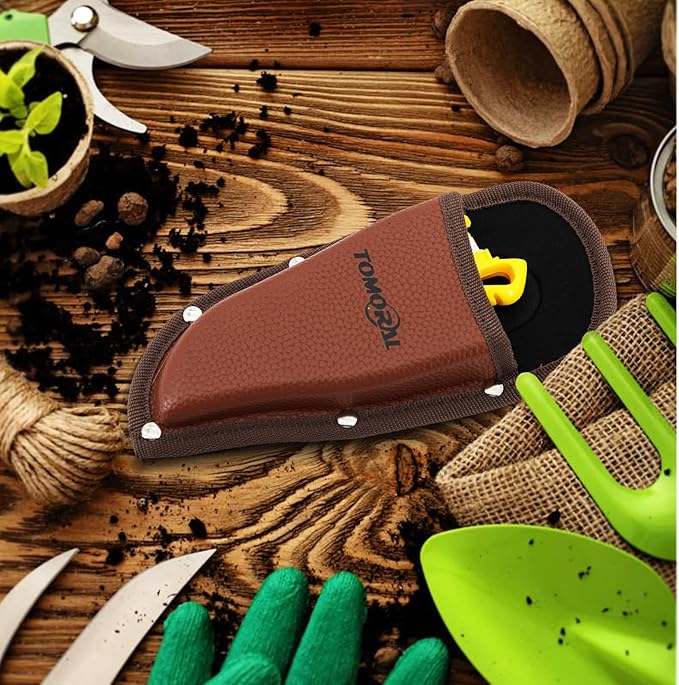 TOMORAL Pruner Holster Pruning Shears Hanging Pouch PU Leather Pliers Pruner Holder for Hand Pruner, Garden Shears,Clippers