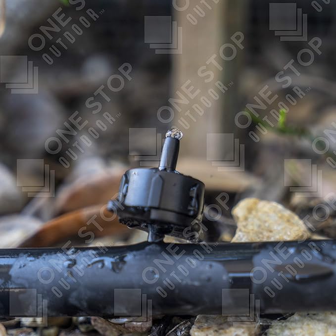 One Stop Outdoor (50-Pack) - 1 Gallon Per Hour Pressure Compensating Drip Emitters - Black Premium Drippers for Drip Irrigation (1 Gallon Per Hour)