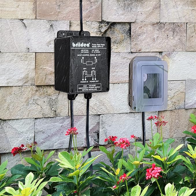 Briidea Pump Start Relay Sprinkler System 1-2 HP at 120/240V