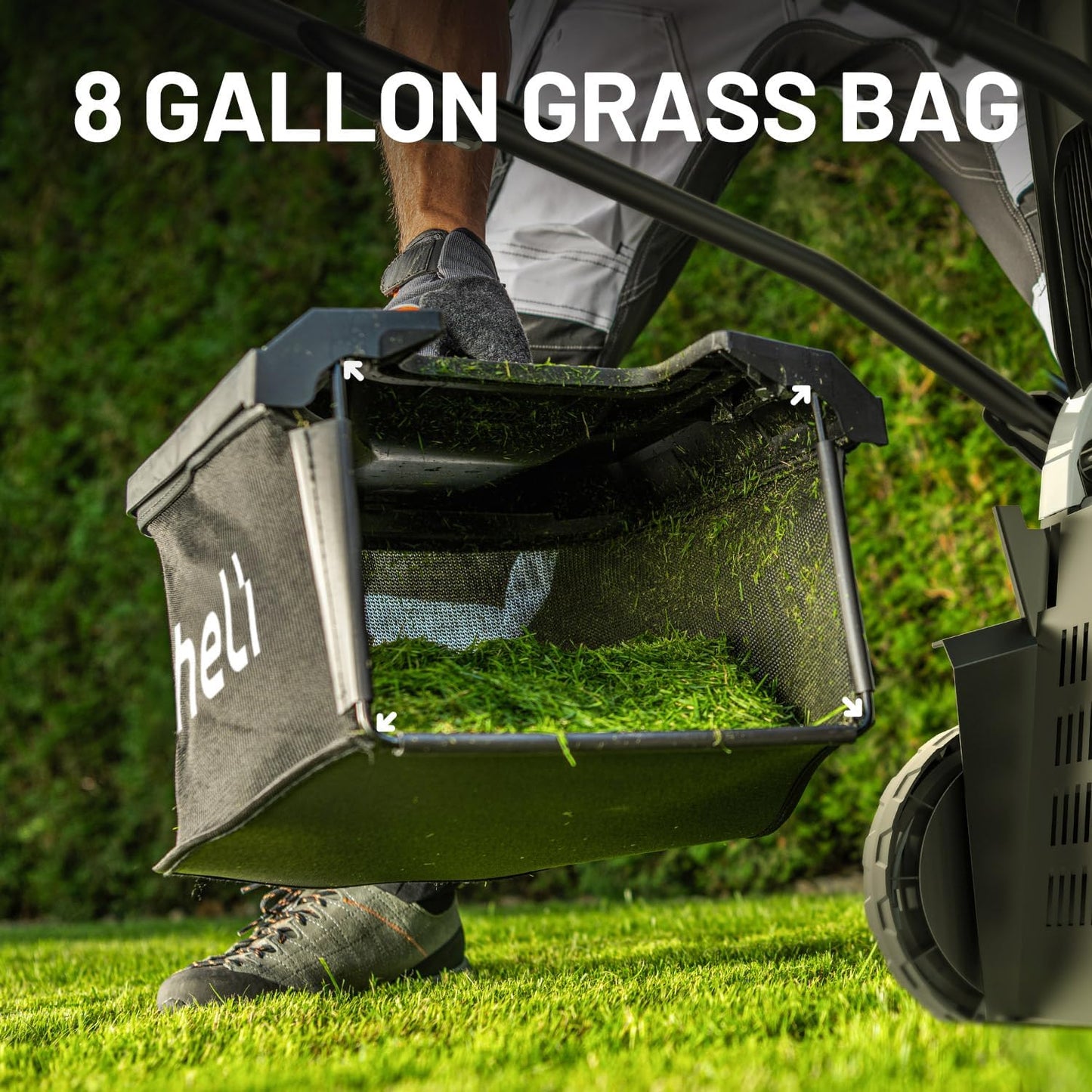 Litheli 18-inch 40V Brushless Lawn Mower for Garden Yards, Lightweight Cordless Lawn Mower Battery Powered with 6-Position Height Adjustment, 2x4.0Ah Battery Include