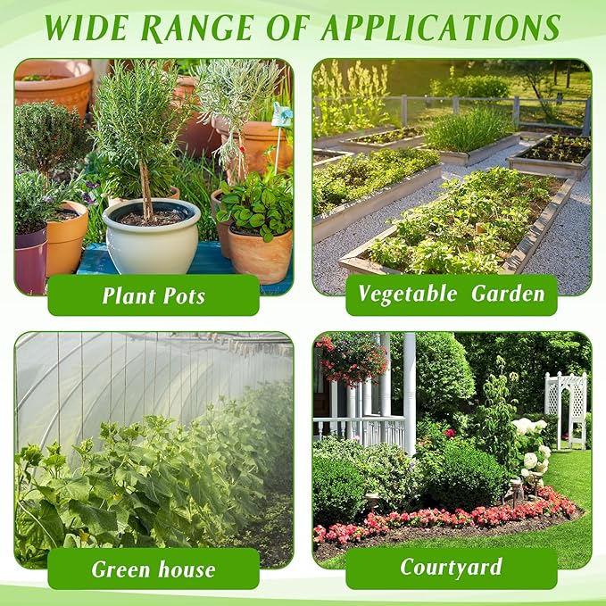 100ft Drip Irrigation Kits, Connect Automatic Irrigation System, Irrigation System with 1/4 Inch Tubing and Tee 2 Way Connector, Irrigation Sprinkler System for Yard Lawn Patio Greenhouse