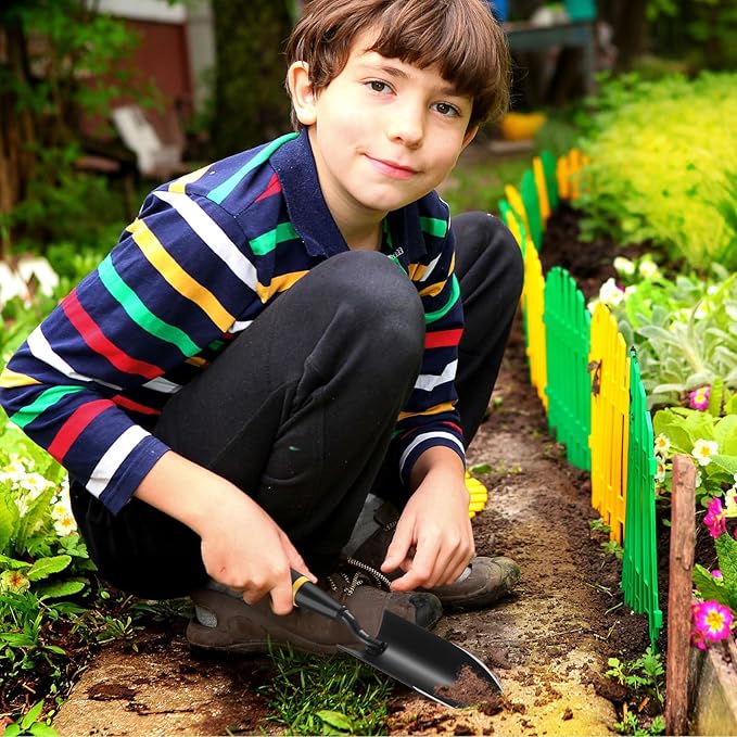 2 Garden Trowel Heavy Duty Garden Hand Shovel Tool Carbon Steel Trowel for Digging Metal Hand Shovel Spade with Resin Handle for Lawn Yard Farm Home Shop Planting