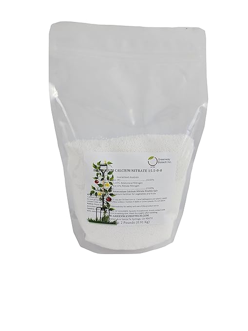 Calcium Nitrate Solution Grade Fertilizer Water Soluble Hydroponics "Greenway Biotech Brand" 2 Pounds