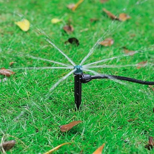 80Pcs Drip Irrigation Emitters for 1/4" Drip Tubing,Adjustable 360 Degree Automatic Irrigation Drippers on 5.5" Arrow Stake for Garden Irrigation Watering System