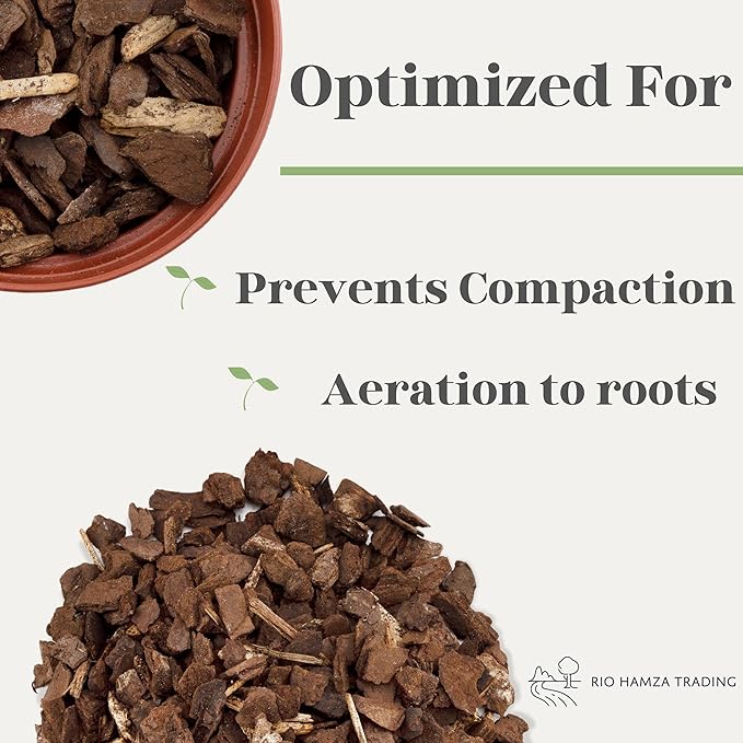 100% Organic Material All Natural Orchid Bark (4 Quarts), USA Sourced and Produced Orchid Bark Potting Mix, Orchid Potting Bark Bulk