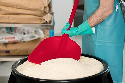 SPARTA 41077EC05 Plastic Sanitary Shovel, Food Safe Plastic Shovel For Commerical Kitchens, 14 Inches, Red