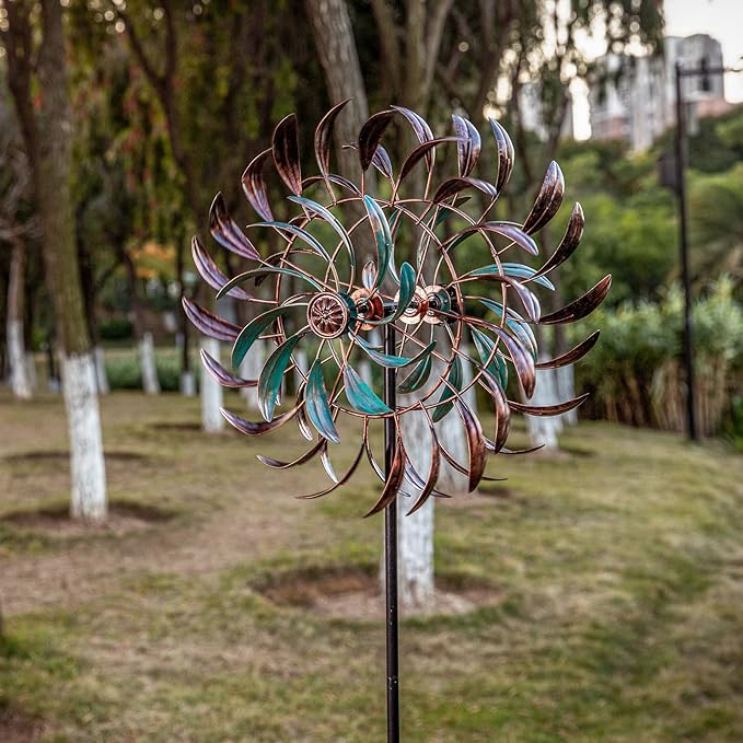 Stargarden Wind Spinners Outdoor Metal Large 360 Degrees Kinetic Wind Sculptures& Spinners Yard Art Outdoor Garden Decor