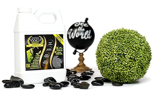 Humic Acid Liquid Aeration Lawn - Humic Acid & Fulvic Acid Liquid Concentrate - 10,000 sq ft - Organic Plant Food Enhancer for Lawn, Plants, Turf Grass & Garden Soil Treatment Conditioner & Aerator