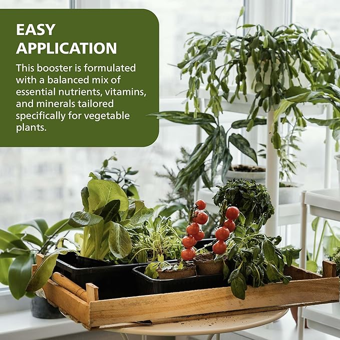 Vegetable Booster for Liquid Plant Food with Vegetables or Tomato Fertilizer Works as a Root Booster for Garden Soil - 32 fl oz