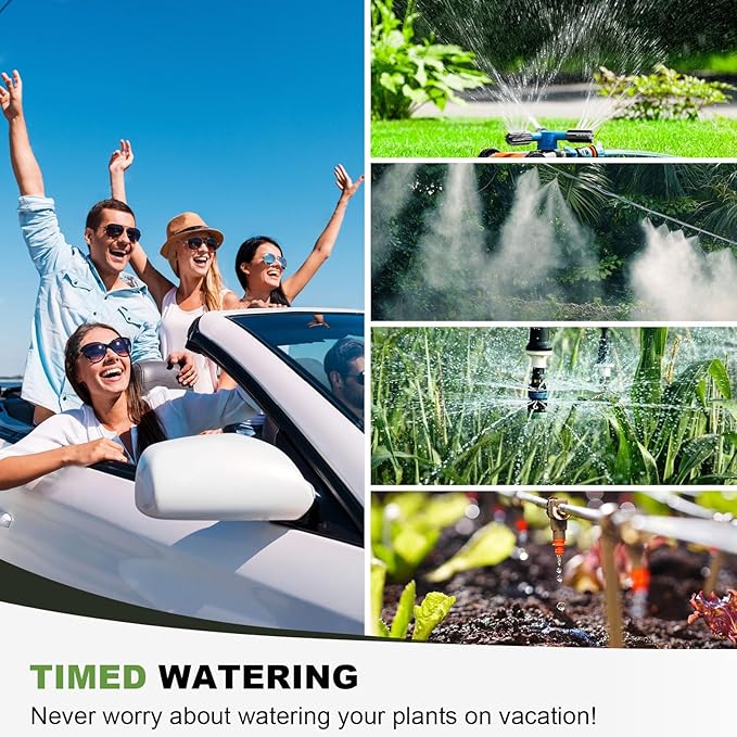 Sprinkler Timer, XinFuture Water Timer, Programmable Garden Hose Timer with Rain Delay, Manual& Automatic Watering System, Waterproof Digital Irrigation Timer Watering Lawn Evenly&Efficiently,1 Outlet