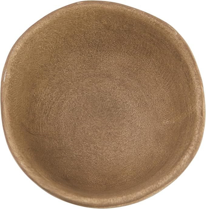 Creative Co-Op Boho Terracotta Footed Planter with Organic Edge, Matte Taupe