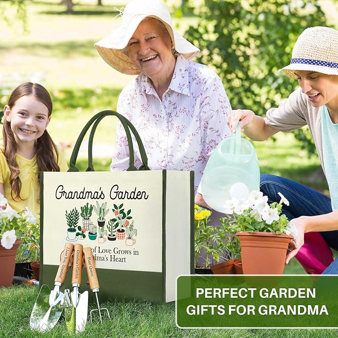 LEJIAJINW Gifts for Grandma Mothers Day Grandmother Gardening Gifts for Women Granny Gigi Nana Granny Birthday Gift, Gardening Hand Tools Set, from Grandkids Grandchildren