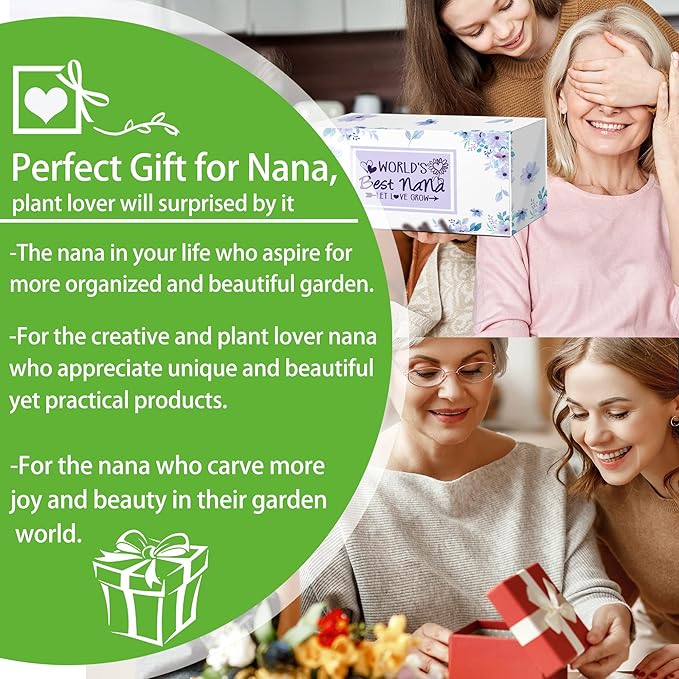 Gifts for Nana,Nana Gifts,Nana Gardening Gifts for Women Garden Tools Kit Outdoor Horticulture Starter Birthday for Nana/Grandma Plant Lover