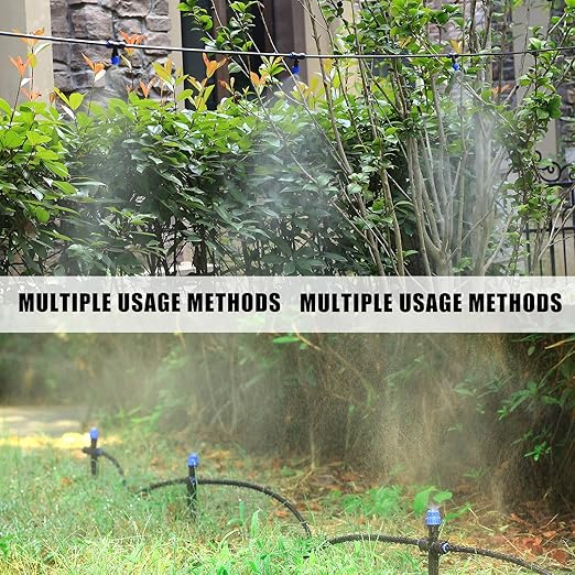 Drip Irrigation Emitters with Adjustable 360 Degree Water Flow Drippers Atomization Sprinker for 1/4 inch Tubing Garden Drippers Sprinker for House Garden Watering System(12pcs-Atomization Sprinker)