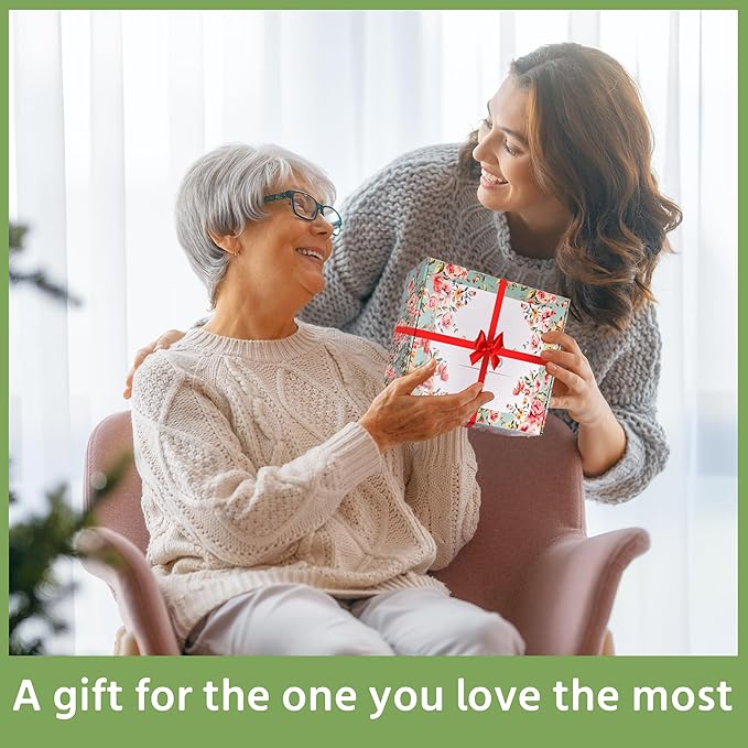 WNJ Gardening Tool Set, 10 PCS Heavy Duty Floral Pattern Garden Tools Set Kit, Complete Gardening Tool Bag Set, with Non-Slip Rubber Handle, Best Gardening Gifts for Women