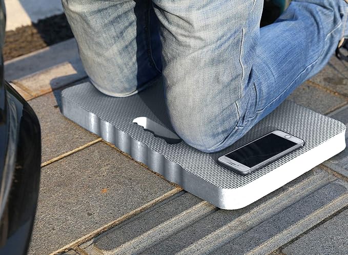 Extra Thick Kneeling Pad Comfy Foam Kneeler Mat Garden Knee Pad Cushion for Gardening Planting Yard Work Prayer Yoga Mechanic Exercise Workout Baby Bath 18 x 11 x 1.5 Inch Large Grey 2 Pack