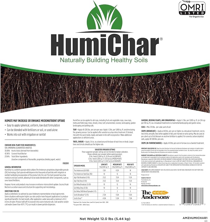 The Andersons HumiChar Organic Soil Amendment with Humic Acid and Biochar Covers 12,000 sq ft (12 lb)