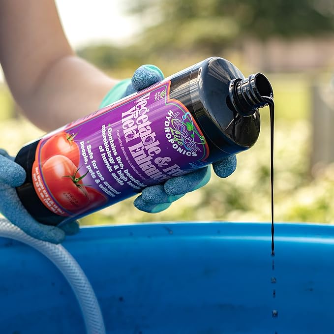 Microbe Life Hydroponics Fruit and Vegetable Plant Growth Yield Enhancer Supplement, Plant Nutrients for Better Growth and Yield, Use with Any Feeding Systems Including Hydroponics or Soil, 1 Gallon