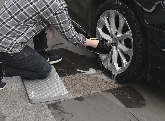 Kneeling Pad Thick Extra Large High Density Foam Comfort Kneeling Pad for Work Gardening Yoga Exercise Garden Knee Pad 2 Pack Gray